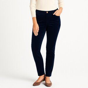 Talbots Womens Flawless Five-Pocket Velveteen Jegging Navy Blue Stretch Size 12